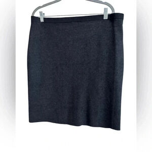 Eileen Fisher above the knee knit skirt gray size L